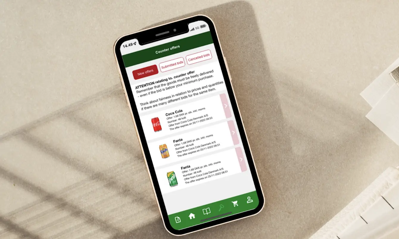 Det opdaterede design på Spotmarket.dk